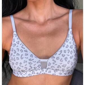 Pepper Limitless Wirefree Scoop Bra Slate Leo Size XS